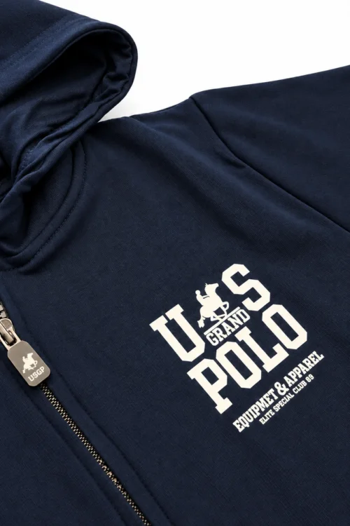 Leptomereia Navy Hoodie Me Polo Logotypo