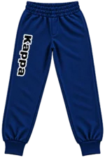 Navy Joggers With Vertical Kappa Logo